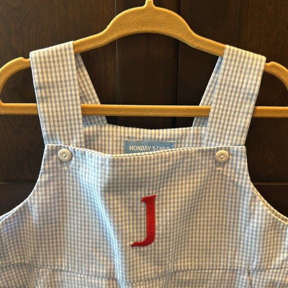 Set of 3 Mondayβs Child Rompers - size 4T ideal for summer - with initial βJβ. - Picture 15 of 17